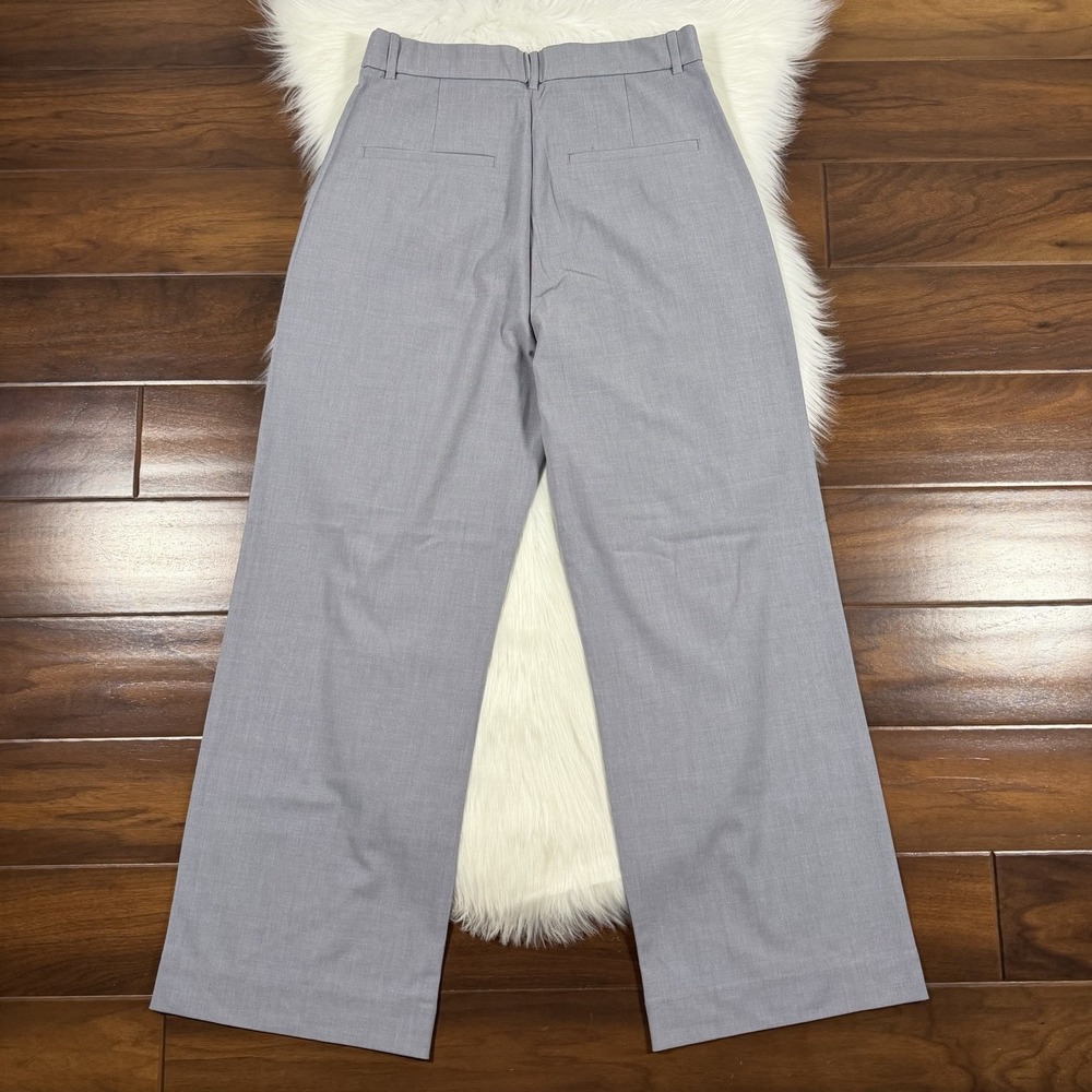 Abercrombie & Fitch Size 10 R / 30 R Gray Sloane High Tailored Wide Leg Pants - Picture 6 of 8